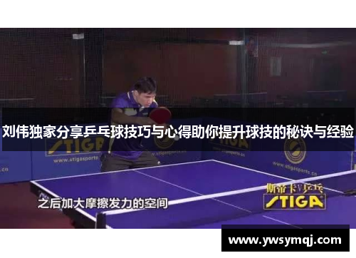 刘伟独家分享乒乓球技巧与心得助你提升球技的秘诀与经验